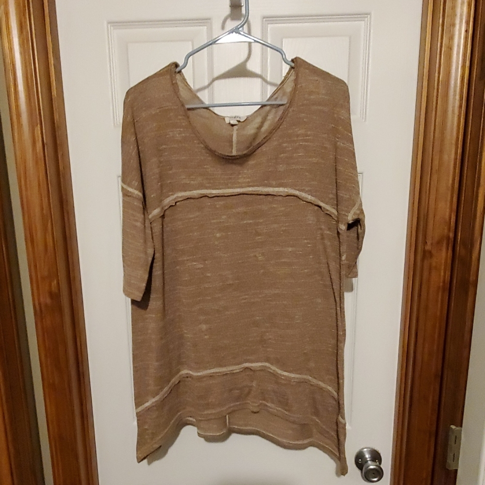 Knit shark bite tunic